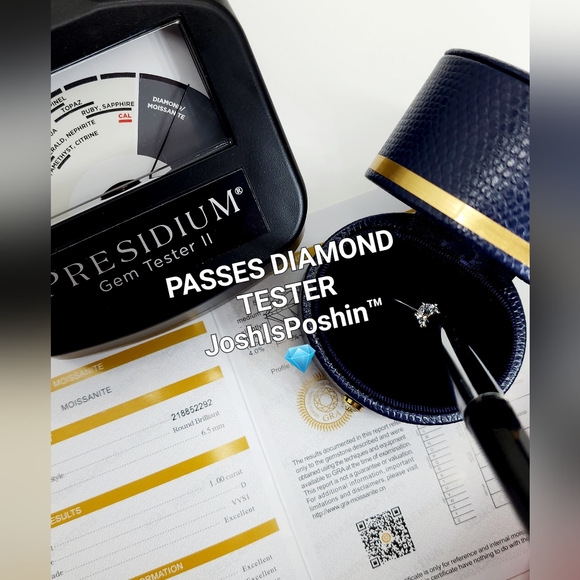 1CT. Moissanite solitaire engagement ring in sterling silver - Picture 3 of 17